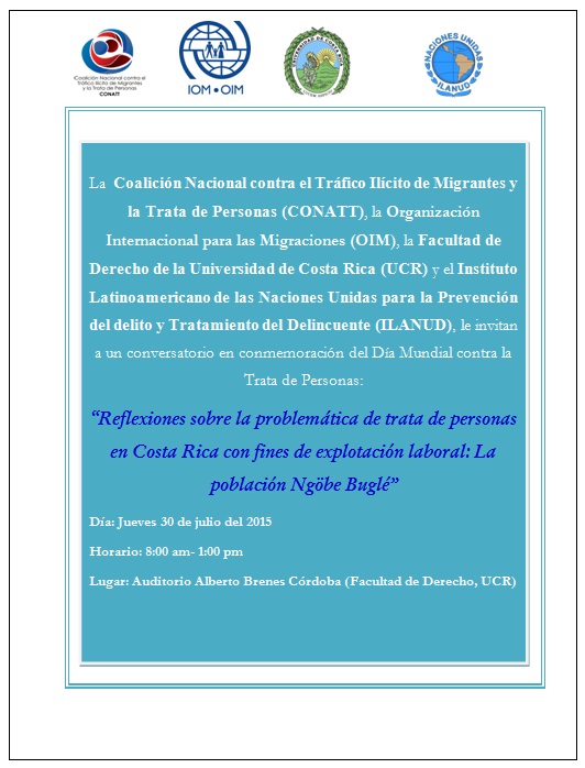 Conversatorio en celebración del Día Mundial contra la Trata de Personas